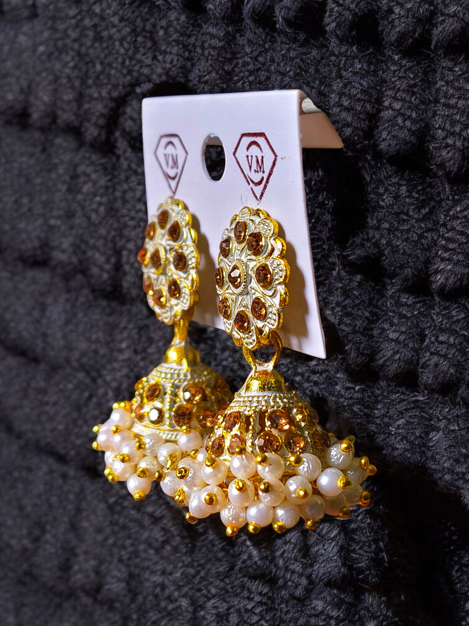Zarora Luminary Pearl Jhumka Earrings