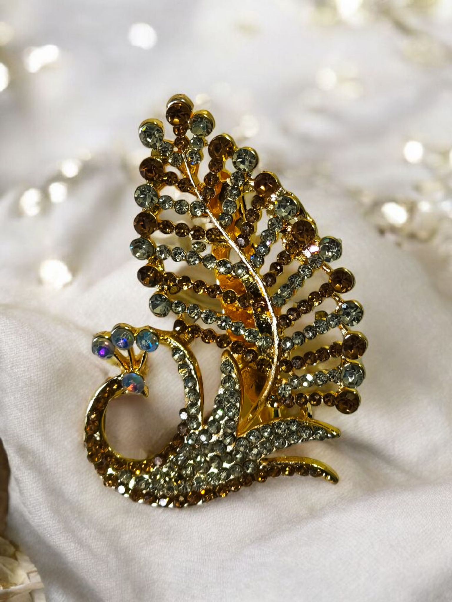 Zarora Radiant Peacock Brooch