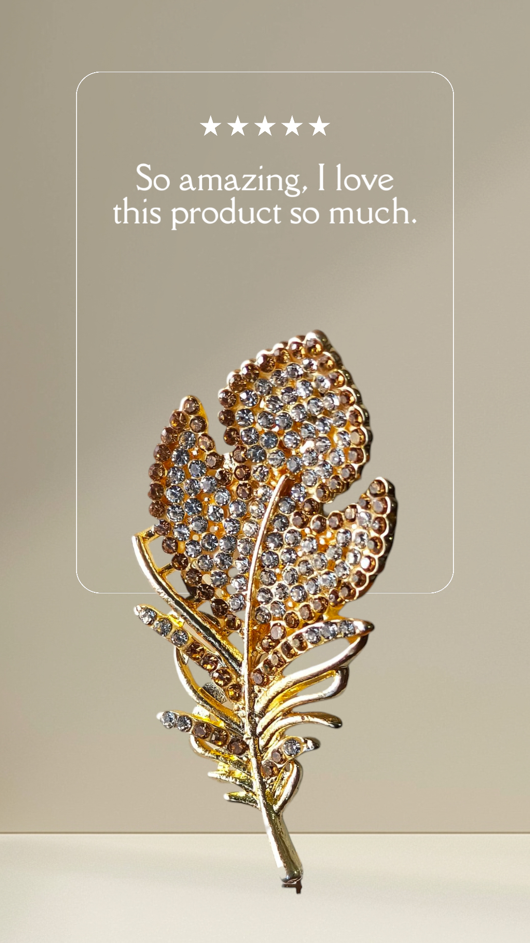 Zarora Golden Feather Brooch