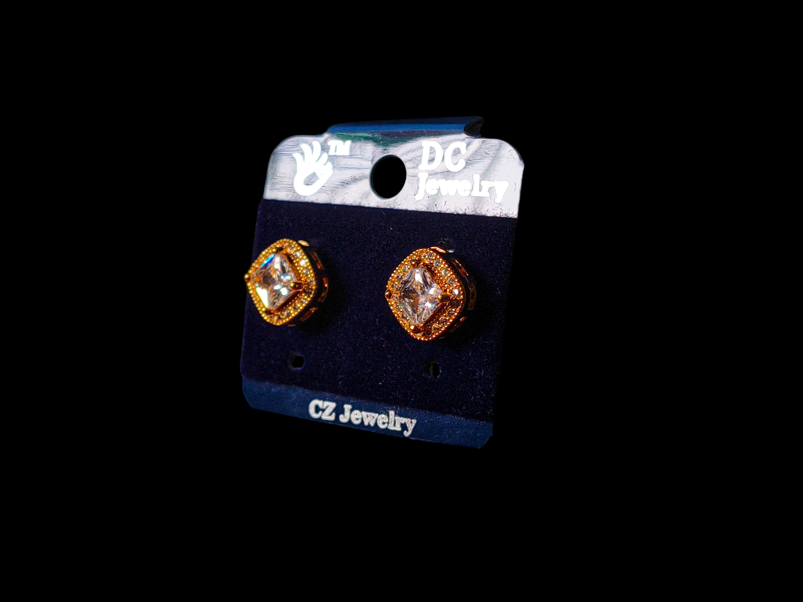 AD (Americana Diamonds) square Studs