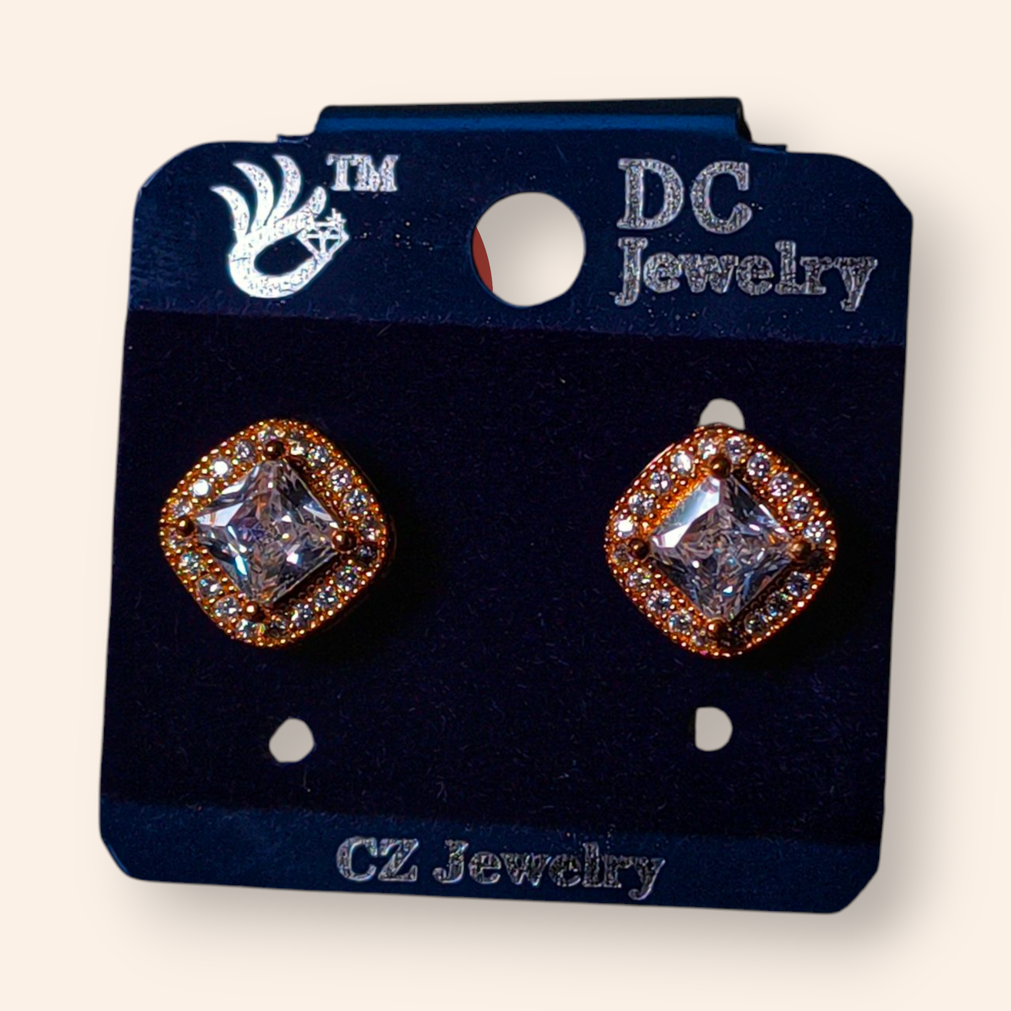 AD (Americana Diamonds) square Studs