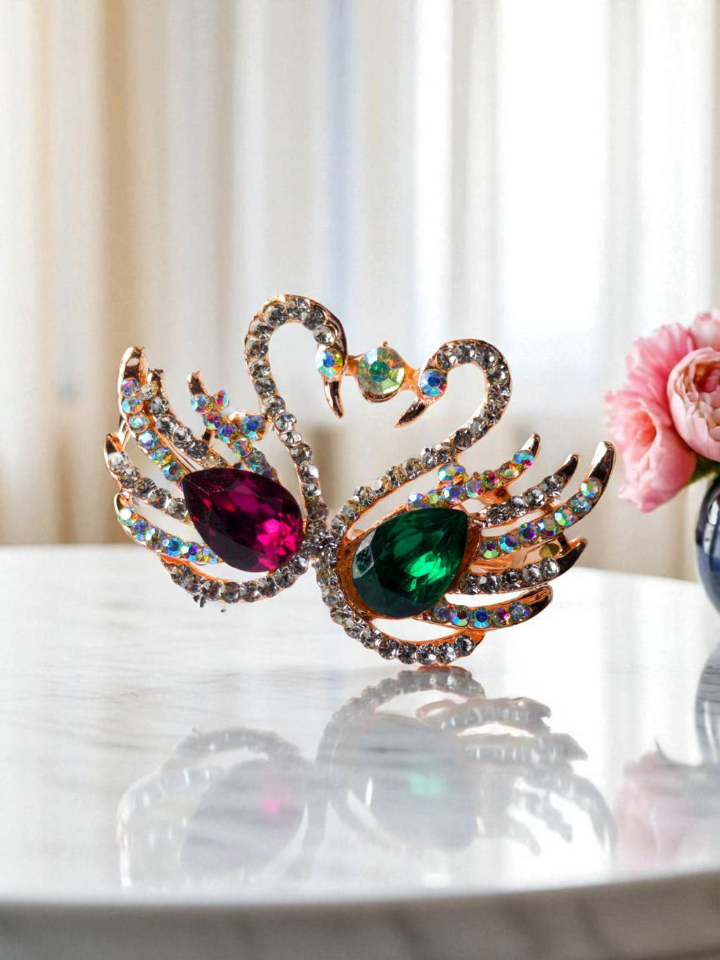 Zarora Majestic Swan Brooch