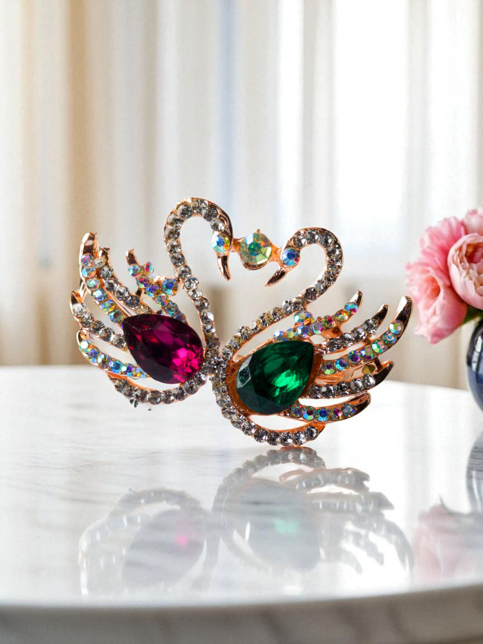 Zarora Majestic Swan Brooch