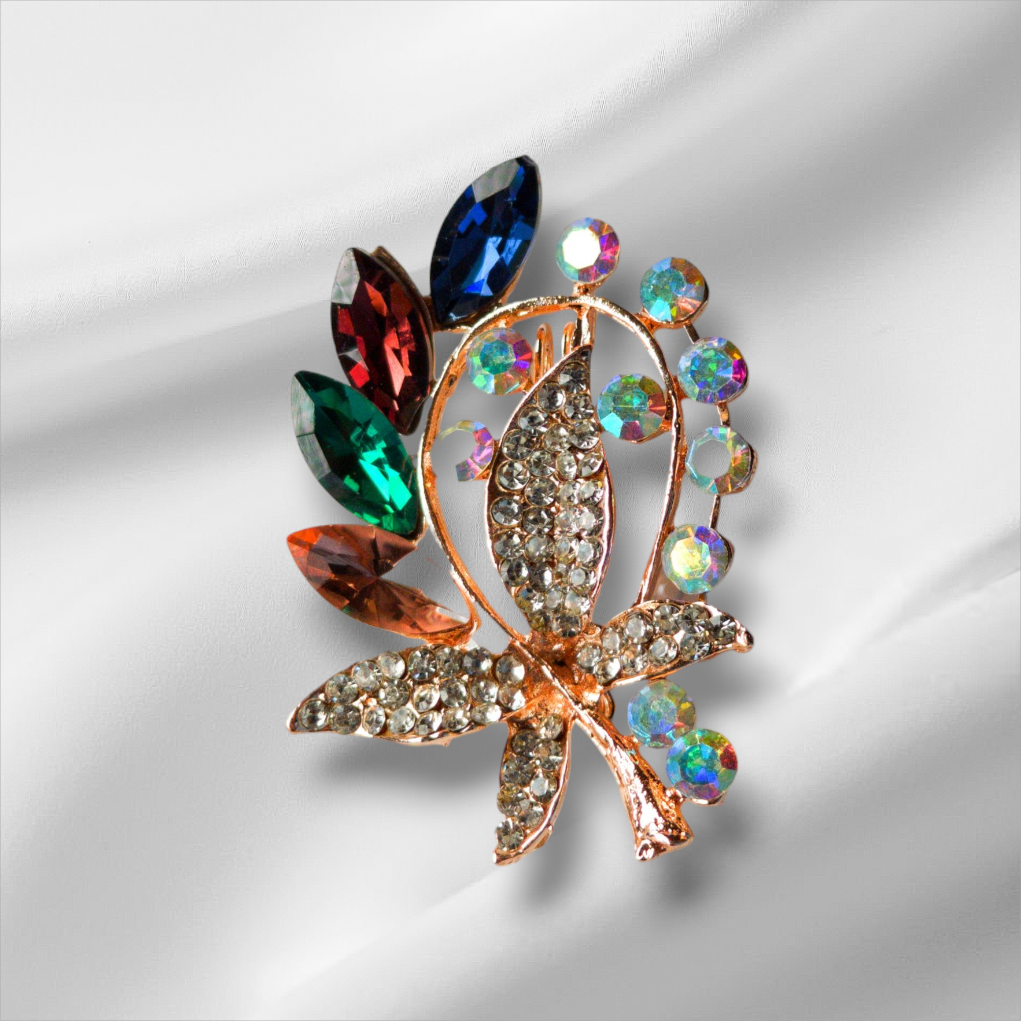 Zarora Vibrant Leaf Brooch