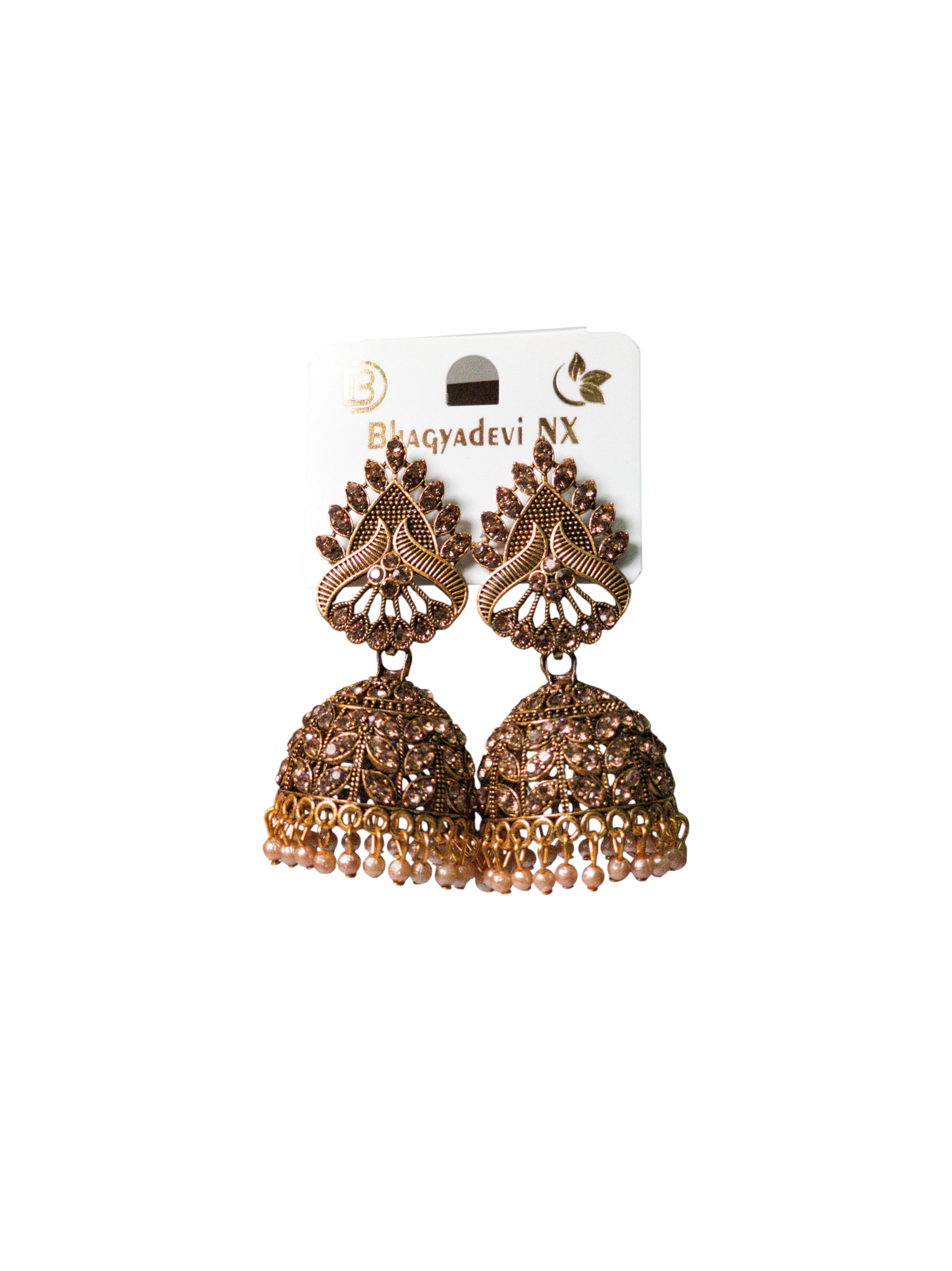 Zarora Antique Blossom Pearl Jhumkas
