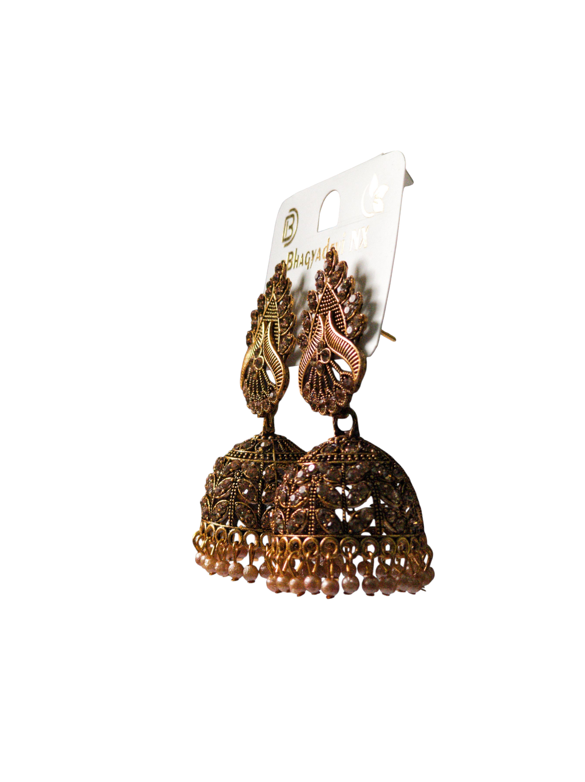 Zarora Antique Blossom Pearl Jhumkas