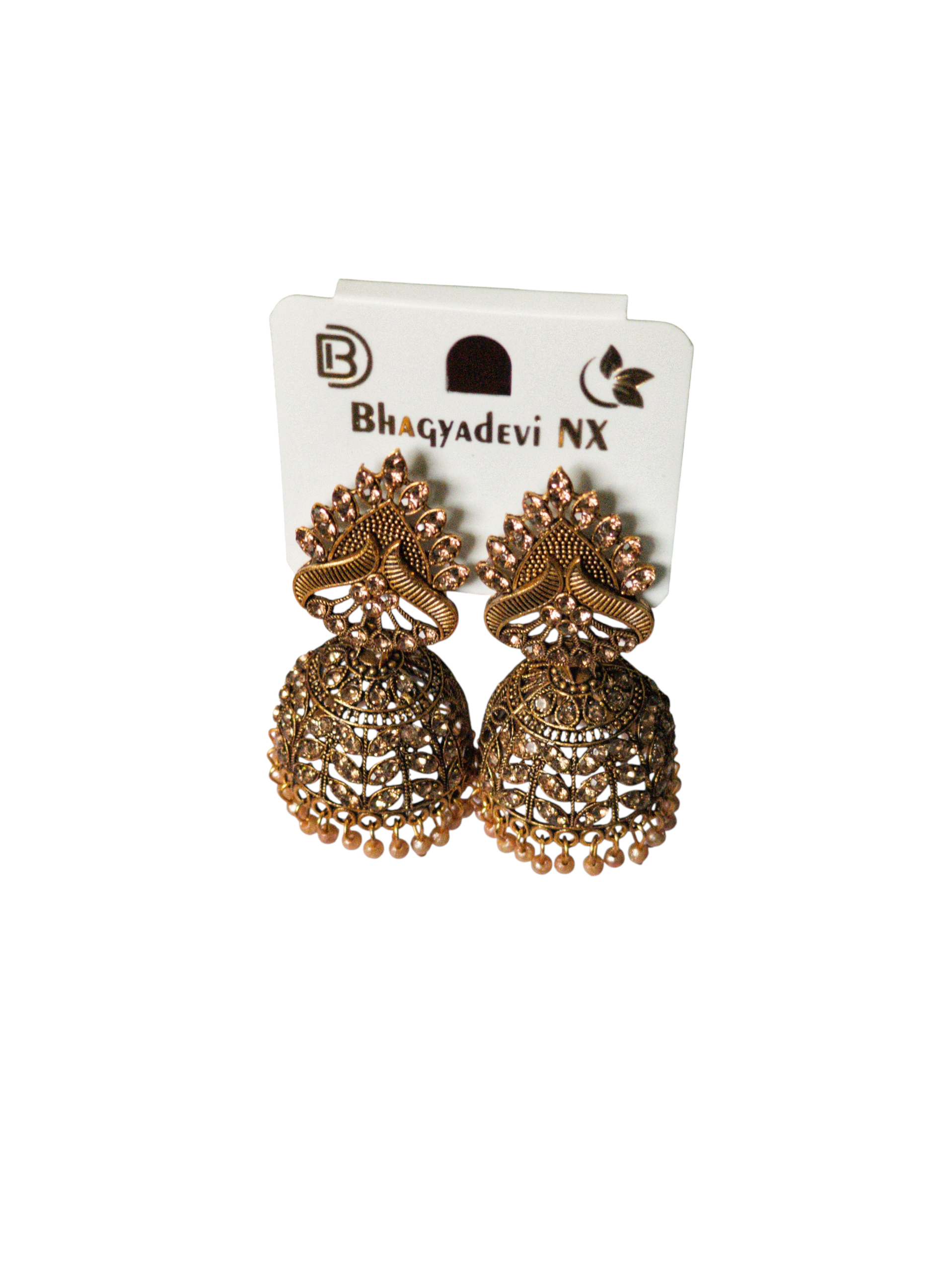 Zarora Antique Blossom Pearl Jhumkas