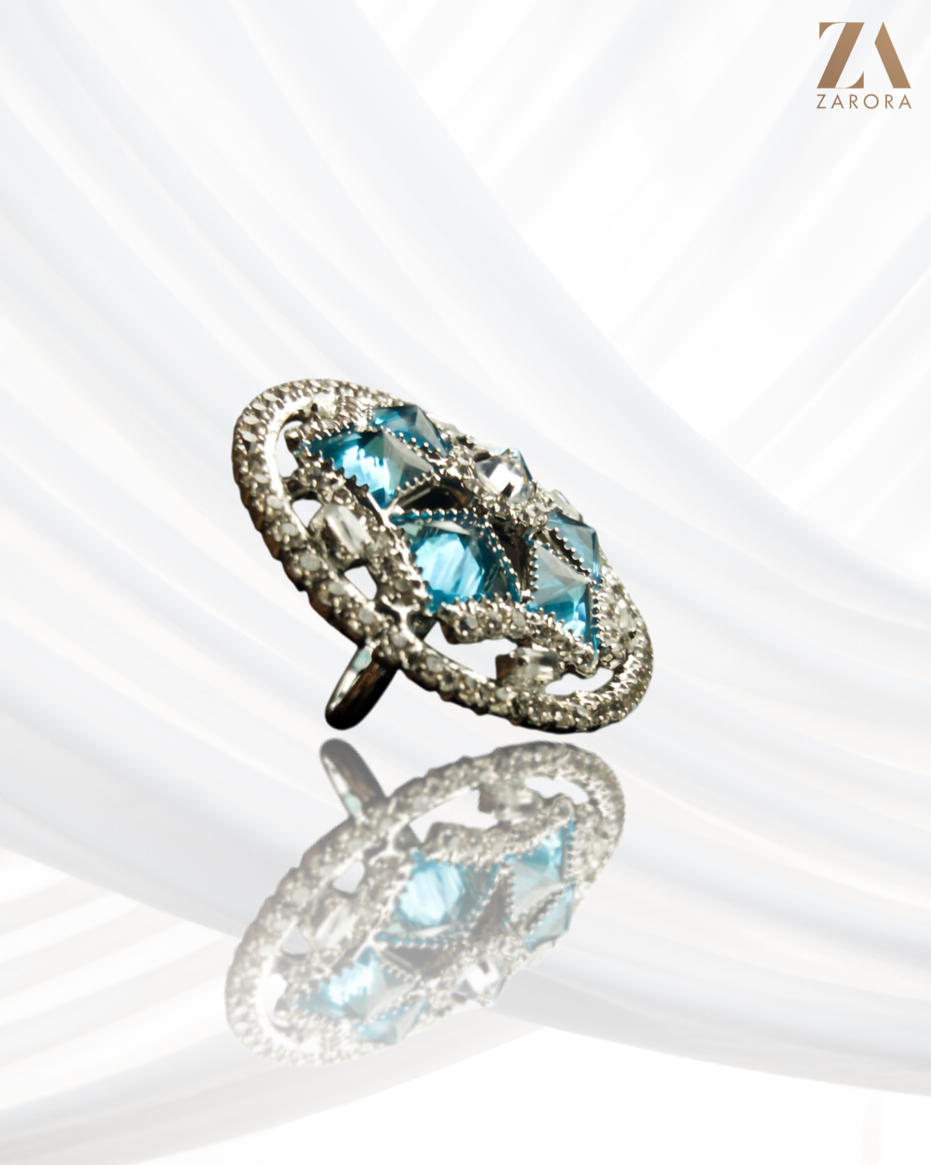 Imperial Blue Crystal Ring