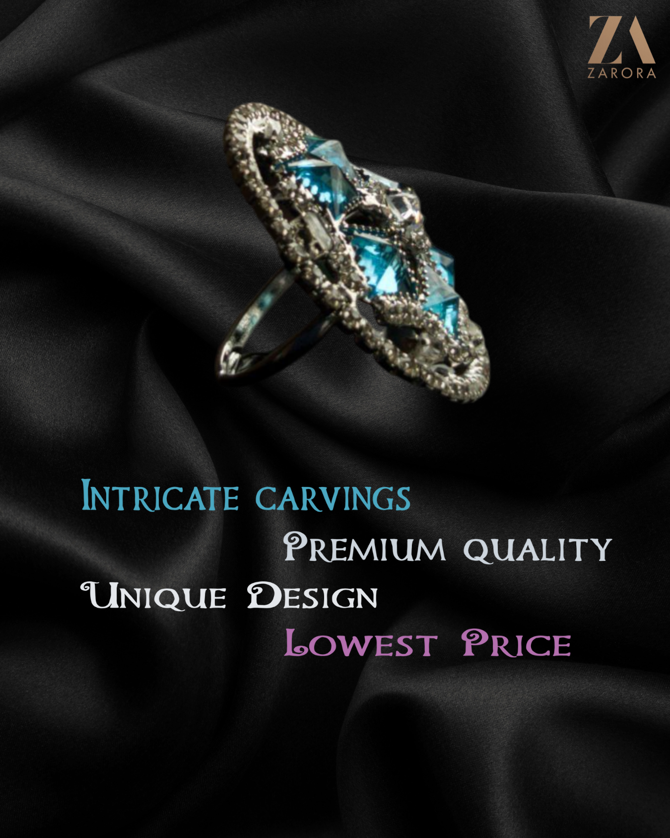 Imperial Blue Crystal Ring