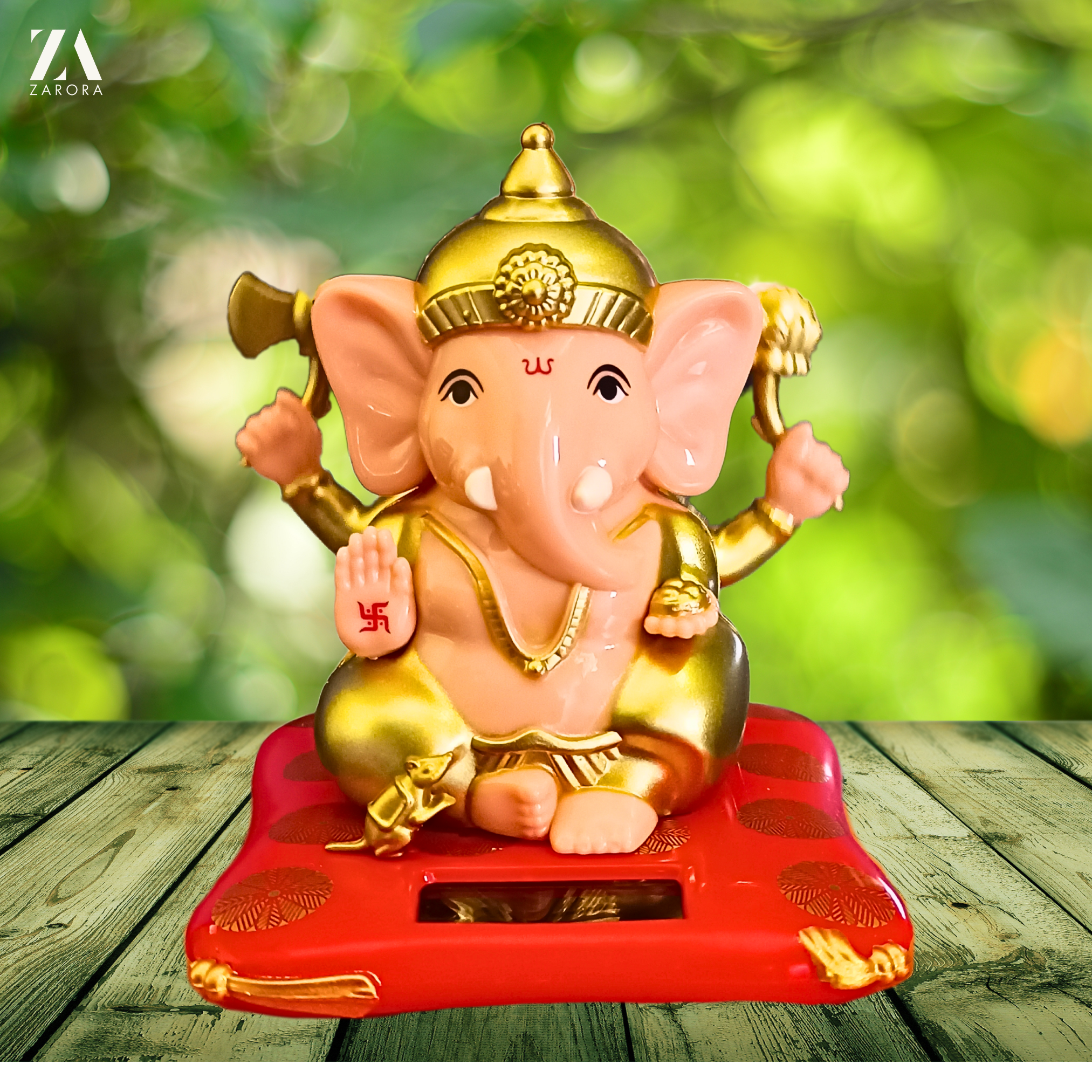 Solar Ganesha Figurine – Motion Idol for Car, Home & Office