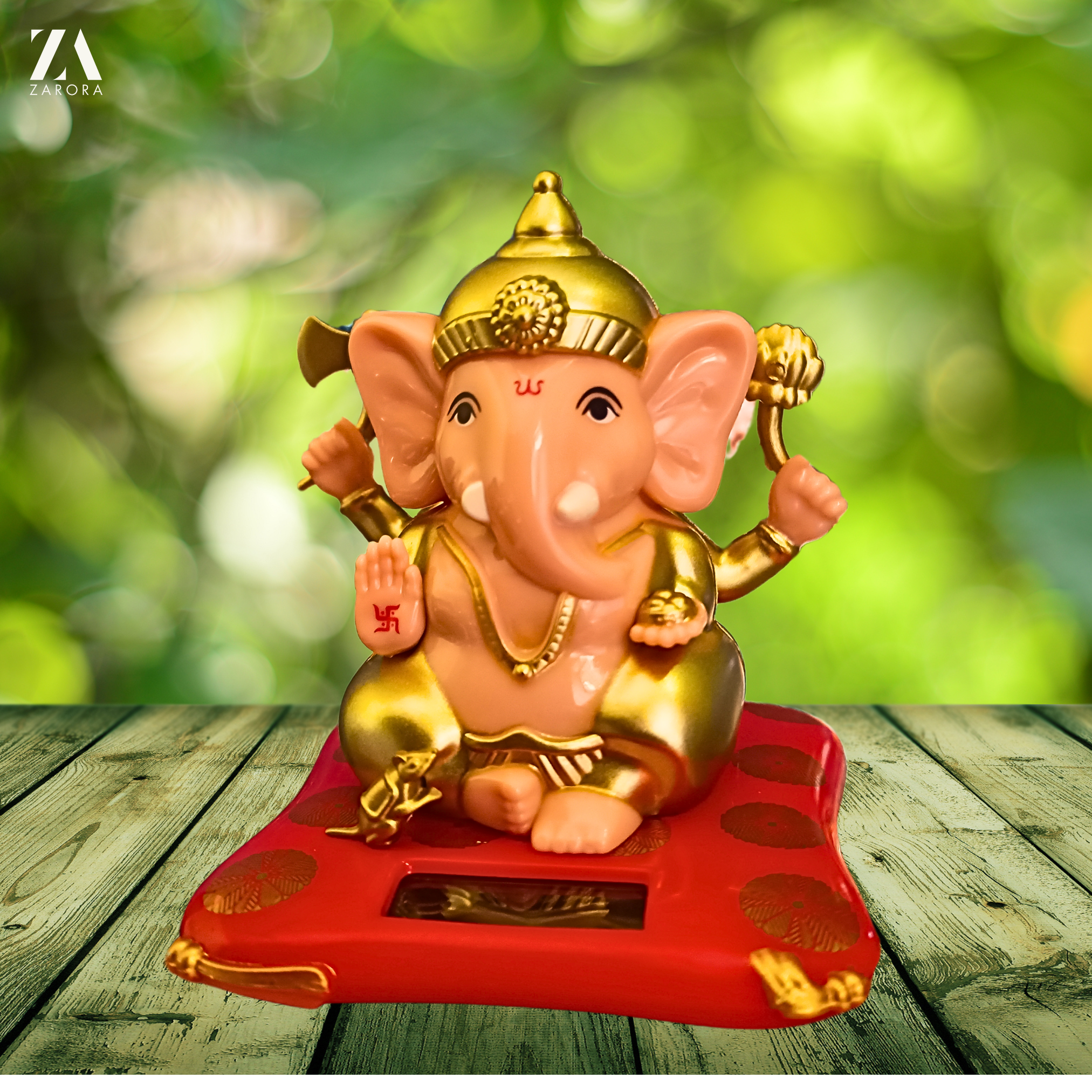 Solar Ganesha Figurine – Motion Idol for Car, Home & Office